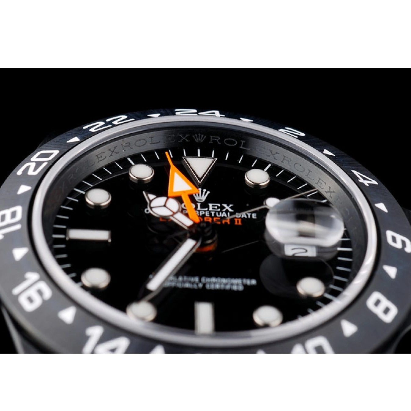 Aaa replica Rolex Ceramic Bezel Black Watch Explorer 2385 Black Dial 0618